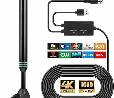 TV Antenna Indoor, HD Antenna for Smart TV and All TV,TV Antenna for Local Channels,Support 4K 1080p with Signal Booster Antenna TV Digital HD Indoor & Outdoor