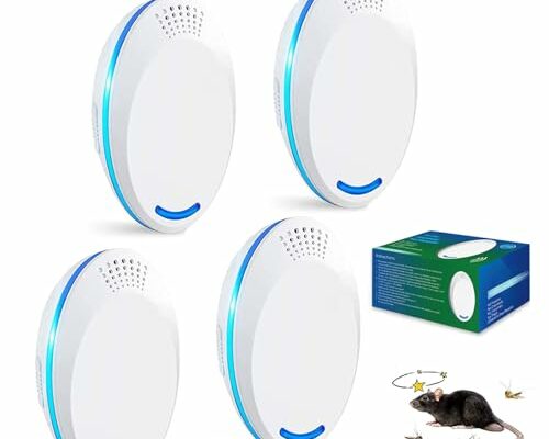 Ultrasonic Pest Repeller, 4 PCS Mouse Repellent, Spider Repellent Indoor, Rodent Repellent, Mice Repellent Indoor, Pest Repellent Ultrasonic Plug in, Mouse Repellent Ultrasonic Plug in