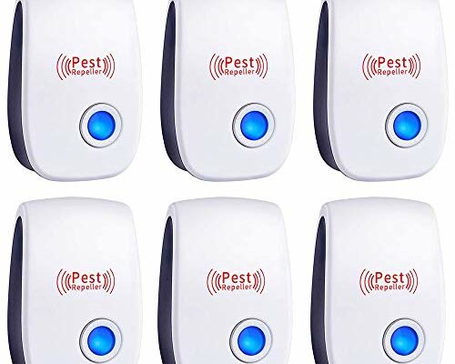 Ultrasonic Pest Repeller 6 Packs, Electronic Plug in Sonic Repellent pest Control for Bugs Insects Roaches Mice Spiders Rodents Mosquitoes