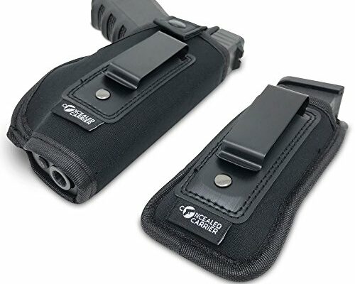 Universal IWB Holster for Concealed Carry | Inside The Waistband | Fits All Firearms S&W M&P Shield 9/40 1911 Taurus PT111 G2 Sig Sauer Glock 19 17 27 43 (Right-Handed)