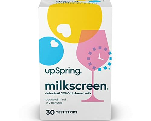 Upspring Milkscreen Test Strips to Detect Alcohol in Breast Milk - at-Home Test for Breastfeeding Moms, Simple Breast Milk Alcohol Dip Test with Accurate Results in 2 Minutes, 30 Test Strips…