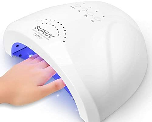 UV LED Nail Lamp, SUNUV Gel Nail Light for Nail Polish 48W UV Dryer with 3 Timers SUNone