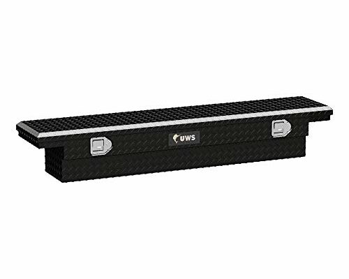 UWS EC10312 63-Inch Gloss Black Heavy-Wall Aluminum Slim Truck Tool Box with Low Profile, RigidCore Lid