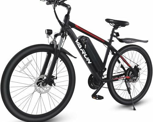 VARUN Electric Bike - 500W（Peak 750W Electric Bike for Adults with 48V Removable Battery - 26" Ebike Up to 45 Miles, 20 MPH, 21 Speed Gears & Dual Front Fork Suspension