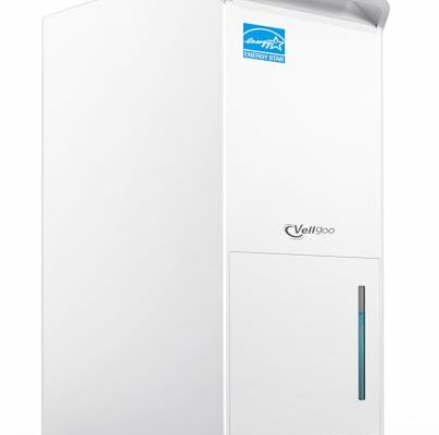 Vellgoo 4,500 Sq.Ft Energy Star Dehumidifier for Basement with Drain Hose, 52 Pint DryTank Series Dehumidifiers for Home Large Room, Intelligent Humidity Control