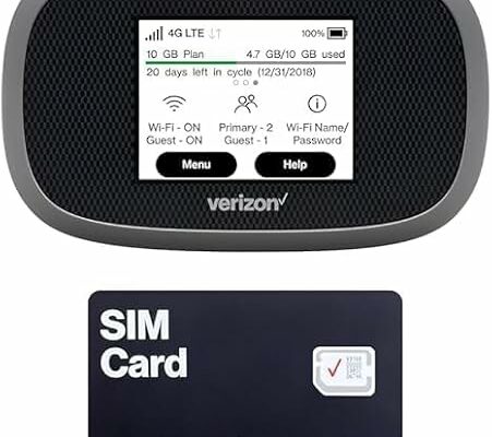 Verizon Jetpack Inseego WiFi 4G LTE MiFi 8800L | LTE Cat18 LTE Up to 1 Gbps | EVDO-LINK Bundle for Mobile Hotspot | Verizon sim Card Included (Need to Buy Your own Data Plan)