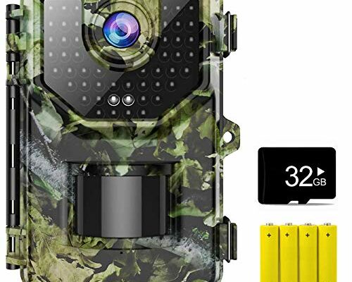 Vikeri Trail Camera, 1520P 20MP Game Camera with Night Vision Motion Activated Waterproof 120°Wide-Angle, 0.2s Trigger Hunting Trail Cam with 48pcs No Glow Infrared LED for Wildlife Monitoring