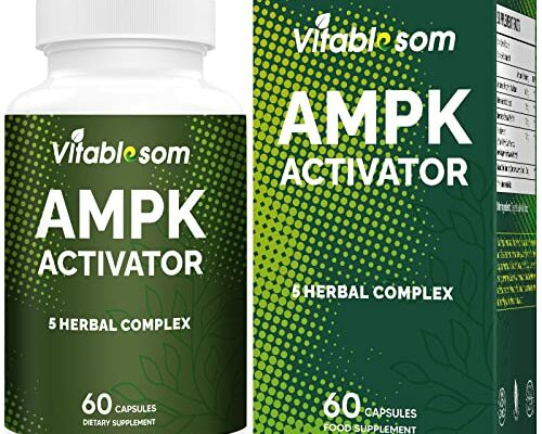 Vitablosom AMPK Activator Supplement, 5 in 1 Jiaogulan Gynostemma AMPK Metabolic Activator 60 Vegetarian Capsules