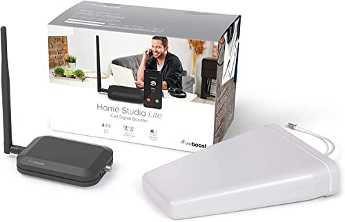 weBoost Home Studio Lite (470165R) Factory Refurbished Cell Phone Signal Booster Kit | One Room Coverage | Verizon and AT&T (Including MVNO) only | 5G Ready | 1 Year Manufacturer Warranty