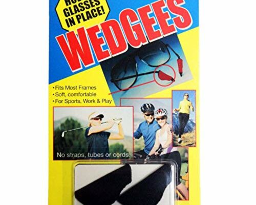 Wedgees 2-Pair Eyeglass Retainers and Eyewear Holders (Black Sport)