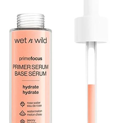 wet n wild Prime Focus Primer Serum for Face, Hydrating for Dry Skin, Makeup Primer Serum