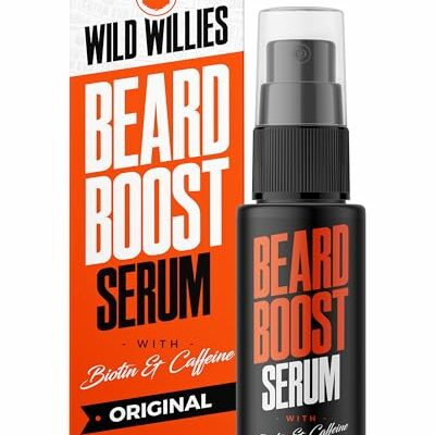 Wild Willies Beard Growth Serum for Men - Natural Beard Serum with Biotin, Caffeine & Essential Beard Oil for Fuller, Thicker Facial Hair Enhancer - Daily Grooming, Nourishes & Hydrates Facial Hair