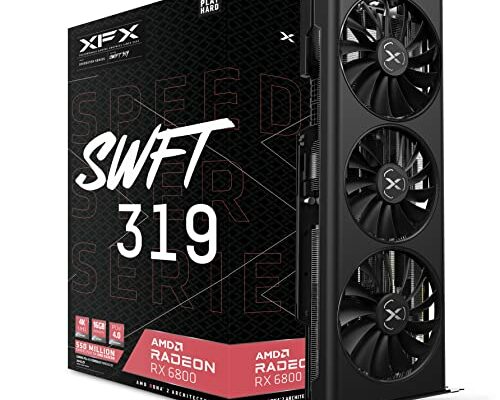 XFX Speedster SWFT319 ,Radeon™ RX 6800 Core Gaming Graphics Card with 16GB GDDR6, AMD RDNA™ 2 (RX-68XLAQFD9)