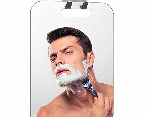 XoYo APHUIME Fogless Shower Mirror (11inX7.48in), Anti-Fog Shower Mirror, Shower Makeup Shave Mirror, Frameless Shower Mirror, Wall Hanging Mirror (Large, Shaver Hook)