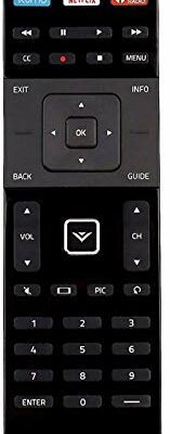 XRT122 Remote for VIZIO Smart TV D32-D1 D32H-D1 D32X-D1 D39H-D0 D40-D1 D40U-D1 D55U-D1 D58U-D3 D60-D3 D65U-D2 E32-C1 E32H-C1 E40-C2 E40X-C2 E43-C2 E48-C2 E50-C1 D40F-E1 E55-C1 E65-C3 E65X-C2 E70-C