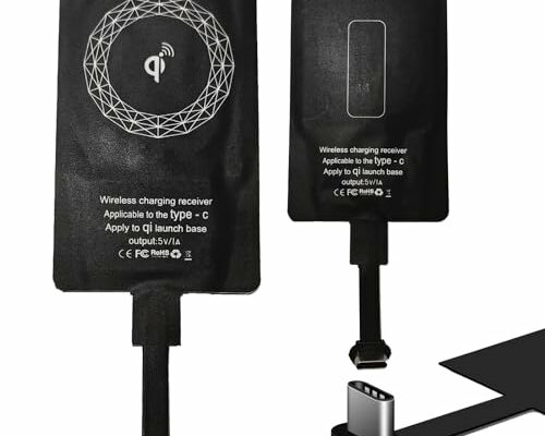 XYX Type C Qi Wireless Charger Receiver Charging Adapter Compatible with Samsung LG Motorola Google Honor All Android Device Type-C