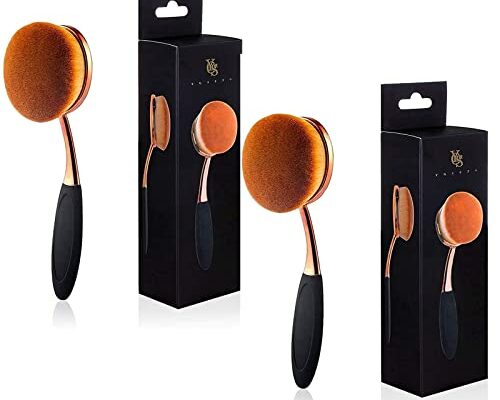 Yoseng Oval Foundation Brush Large Toothbrush makeup brushes Fast Flawless Application Liquid Cream Powder Foundation（Pack of 2）