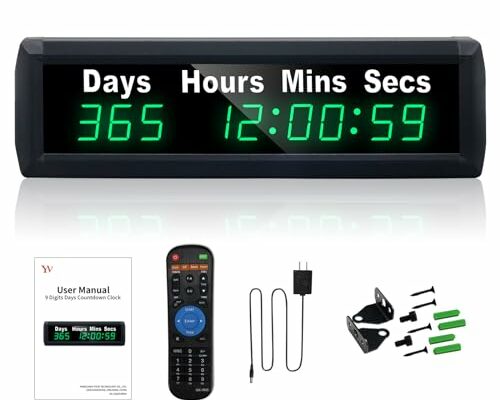 YZ Digital 999 Days Countdown Timer, Count Up/Count Down Clock with Remote, 12/24 Hour Real Time, Event Countdown Clock Large Display, Countdown Calendar for Retirement/Pregnancy/Birthday/Christmas