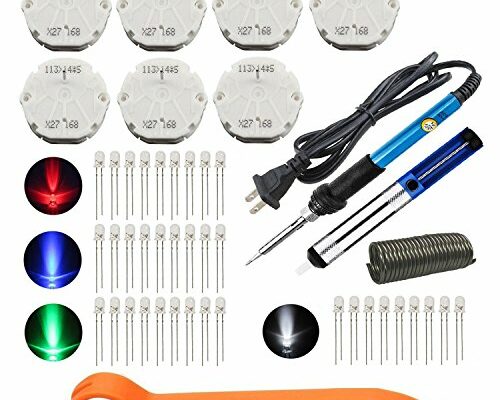 Zinger Instrument Cluster Gauge Stepper Motor Repair Kit X27 168 Fits 03-06 GM Chevy Silverados Tahoes Yukons(7Motors+36Led Light Bulbs+Soldering Iron+Solder Sucker+Remove Tool+Flux Rosin Core Solder)