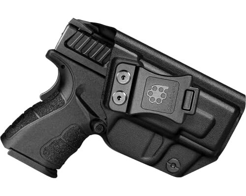 Amberide IWB KYDEX Holster Fit Springfield XD MOD.2-3" Sub-Compact 9MM/.40 Pistol, Inside Waistband Concealed Carry Holster, Adjustable Cant & 'Posi-Click' Retention, USA Made by Amberide