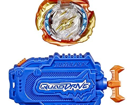 BEYBLADE Burst QuadDrive Cyclone Fury String Launcher Set - Battle Game Set with String Launcher and Right-Spin Battling Top Toy