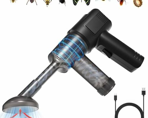 Bug Vacuum Catcher 2024 Newest Cordless Rechargeable Insect Vacuum for Bee Spider Earwig Wasp Removal, Portable Handheld Vacuum Cleaner Strong Suction Bug Sucker for Inside Home Garden Indoor Outdoor