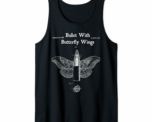 Bullet Butterfly Wings Alternative 90s Rock Music Tank Top