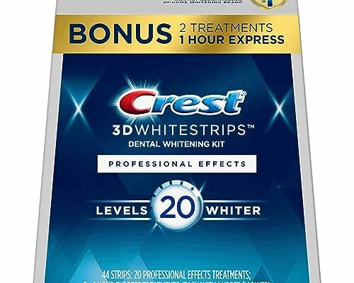 Crest 3D White Luxe Whitestrips Professional Effects 20 Treatments + Crest 3D White Whitestrips 1 Hour Express 2 Treatments - Teeth Whitening Kit (Packaging May Vary)