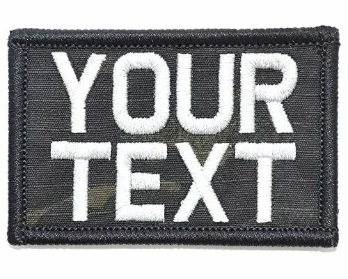 Customizable Text Patch - 2x3 Patch - Multicam Black