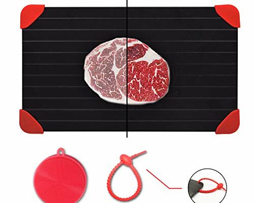 Defrosting Tray for Frozen Meat Rapid and Safer Way of Thawing Food Large Size Defroster Plate Thaw by Miracle Natural Heating A Pack with 7 Pieces Included