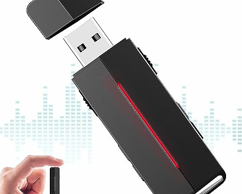 Digital Voice Recorder, 64GB USB Recording Device with 750 Hrs Recording Capacity,Digital Audio Recorder Perfect Capture Every Word for Lecture Interview Meeting Class etc