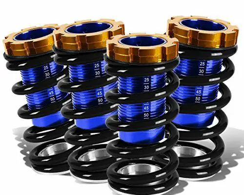 DNA Motoring COIL-HC88-T22-BK Suspension Coilover Sleeve Kit [For 88-01 Honda Civic Del Sol CRX Acura Integra] , Black