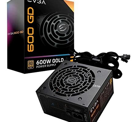 EVGA 100-GD-0600-V1, 600 GD, 80+ GOLD 600W, 5 Year Warranty, Power Supply