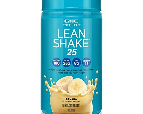 GNC Total Lean | Lean Shake 25 Protein Powder | High-Protein Meal Replacement Shake | Banana | 16 Servings