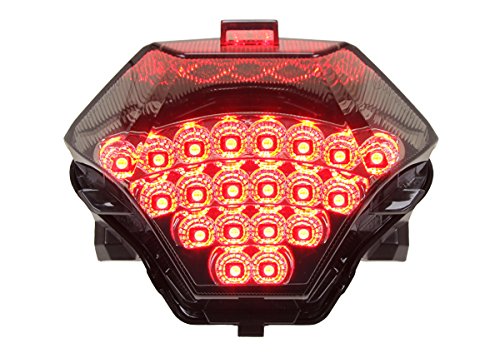 Integrated Sequential LED Tail Lights Smoke Lens for 2015-2017 Yamaha FZ-07 and 2015-2024 YZF R3