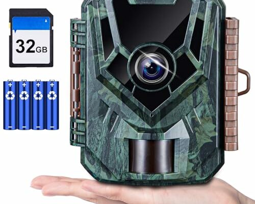 KJK Trail Camera 36MP 2.7K, Mini Game Camera with Night Vision 0.1s Trigger Time Motion Activated 130°Wide-Angle, Waterproof Trail Cam with 2.0” HD TFT Screen, Hunting Camera for Wildlife Monitoring