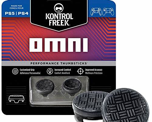 KontrolFreek Omni for Playstation 4 (PS4) and Playstation 5 (PS5) | 2 Performance Thumbsticks | 2 Low-Rise Concave | Black