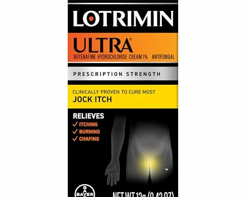 Lotrimin Ultra Antifungal Jock Itch Cream - Powerful Butenafine Hydrochloride Treatment for Jock Itch and Fungal Infections, 0.42 Ounce (12 Grams) (Packaging May Vary)