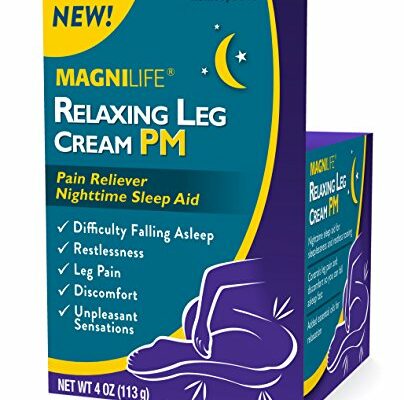 MagniLife Relaxing Leg Cream PM, Deep Penetrating Topical for Pain and Restless Leg Syndrome Relief, Naturally Soothe Cramping, Discomfort, and Tossing with Lavender and Magnesium - 4oz