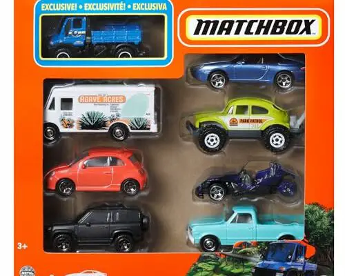 Matchbox Toy Cars or Trucks 8-Pack, Set of 8 Die-Cast 1:64 Scale Vehicles, Themed Multipack, Including 1 Exclusive (Styles May Vary)