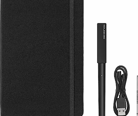 Moleskine Smart Writing Set Smart Notebook & New Smart Pen (2022) - Store Handwritten Notes Digitally, with Connected Notebook and Moleskine Notes App (Only Compatible with Moleskine Smart Notebooks)