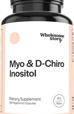 Myo-Inositol & D-Chiro Inositol Capsules, 90-Day Supply, 40:1 Ratio for Hormonal Balance & Ovarian Health