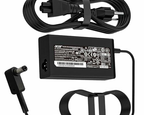 N19C3 65W Charger Fit for Acer Aspire 3 5 A315-21 A515-51 A515-43-R19L E5-575 E5-575-33BM E5-576 E5-572G V5-552G ES1-711 ES1-731 N17C4 N16Q2 N19C1 5.5*1.7mm 19V 3.42A Laptop Adapter Power Supply Cord