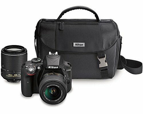 Nikon D3300 DX-format DSLR Kit w/ 18-55mm DX VR II & 55-200mm DX VR II Zoom Lenses and Case (Black)