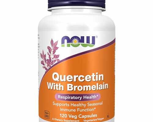 NOW Supplements, Quercetin with Bromelain, Balanced Immune System*, 120 Veg Capsules