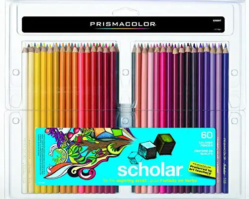 Prismacolor Scholar Colored Pencils, Adult Coloring, 60 Pack