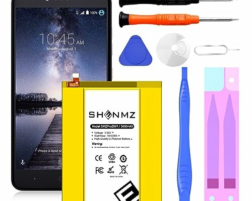 SHENMZ ZMax Pro Z981 Battery,[Upgraded] 3800mAh Super High Capacity Li-ion Replacement Battery for ZTE Grand X Max 2 Z988 / ZMax Pro Z981 Li3934T44P8H876744 with Repair Tool Kits