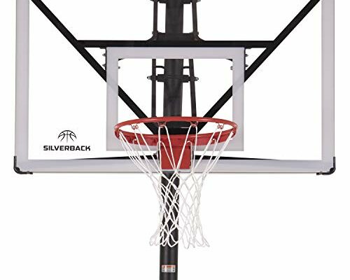 Silverback NXT 54" In-Ground Basketball Hoop with Adjustable-Height Backboard and QuickPlay Design , Black