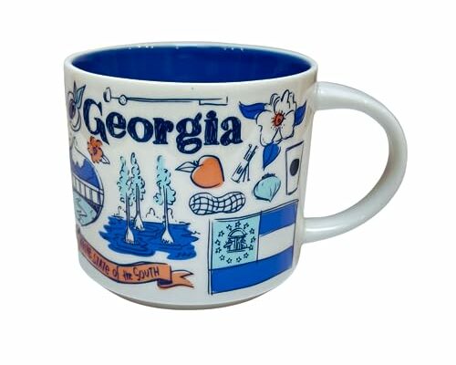 Starbucks Ceramic Georgia Mug Been There Series Across the Globe Collection,14 fluid ounce