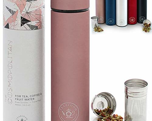 Teabloom - The ORIGINAL All-Brew Travel Tumbler & Thermos | OPRAH’s Favorite | 16oz/480ml Stainless Steel Insulated Water Bottle/Tea Flask/Cold Brew Coffee Mug